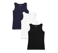 Berydale Women's Multipacks Sleeveless Tank Tops, Black/White/Dark Blue (Pack of 3), XL