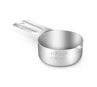 BERYLER® 1/3 Cup (5.3 Tbsp | 80 ml | 80 cc | 2.7 oz) Measuring Cup, Stainless Steel Measuring Cups, Metal Measuring Cup, Kitchen Gadgets for Cooking