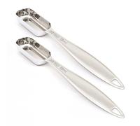 BERYLER 2PCS 2/3Tablespoon (2tsp, 10ml) Single Measuring Spoon, Individual Stainless Steel Long Handle Measure Teaspoon Only