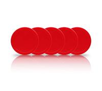 BERYLER® 5 Pack Air Hockey Red Replacement, 2.5" in Diameter, Thicker Pucks for Game Tables, Accessories, Equipment