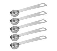 BERYLER 5PCS 1/2tsp (1/6tbsp, 2.5ml) Single Measuring Spoon, Stainless Steel Individual Teaspoons Only