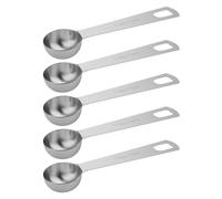 BERYLER 5PCS 1tsp (1/3tbsp, 5ml) Single Measuring Spoon, Stainless Steel Individual Teaspoons Only
