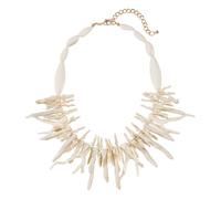 BERYOHZ Free-Spirited Acrylic Coral & Bead Necklace - Adjustable Bohemian Vacation Jewelry for Women, Acrylic, No Gemstone