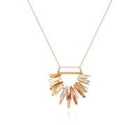 BERYOHZ Print Jasper Pendant Empress Necklace with Gold Chain for Women - 32", No Gemstone