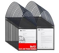 BESARME 30 Pack Job Ticket Holders 9 x 12 Inch, Clear Ticket Holders Work Order Holder Hanging Plastic Sleeves for Medicare Card Work Office