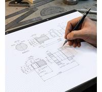 BESARME Large Engineering Graph Paper 22" x 17", 100 Sheets/200 Pages Large Graph Paper Pad Engineering Papers Drafting Papers for Engineer Architect Designer Mathematician Draftsman