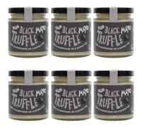 BeSaucy - Black Truffle Mayonnaise, Works Great as a Spread, Dip, Stirred Through Mash or Partnered with Pasta and Pizza Crusts, Produced in the UK & Vegan Friendly, 6 x 180g Glass Jars