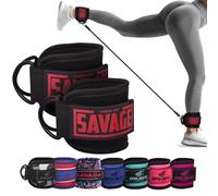 BeSavage - Exercise Machine Attachments for Glute Workouts, Kickbacks, Hip Abductors, Leg Extensions, Ankle Straps for Cable Machines, Workout Cuff Attachments for Home & Gym