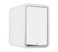 BesBet Cosmetic Fridge For Skincare, With Led Mirror, 8L Capacity Cheap Mini Fridge, Chill Or Heat, Ac 220v, Dc 12v Mini Fridge For Car, Car Refrigerator Suitable For Travel,White