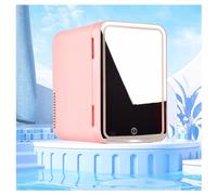 BesBet Skincare Fridge With Mirror, With Led Mirror, 8L Capacity Portable Mini Fridge, Chill Or Heat, Ac 220v, Dc 12v Mini Fridge Makeup, Car Refrigerator Suitable For Travel,Pink