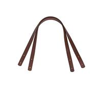 besbomig 2 Pcs Replacement PU Strap with Rivet Solid Color 60cm Handbags Shoulder Bag Handles for Women Tote Purses,60cm,Brown