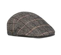 besbomig Mens Tweed Flat Cap Driving Hat Newsboy Cap - Adjustable Fashion Newsboy Irish Beret Hat, Spring Autumn Winter, 55-59CM, Gray