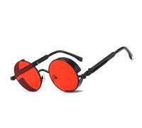 besbomig Retro Circle Sunglasses Steampunk Style Eyewear - Vintage UV400 Protection Round Lens Metal Frame for Men Women Unisex