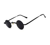 besbomig Retro Small Round Sunglasses Womens Mens, Mini Fashion Vintage Hippy Circle Sunglasses Steampunk Glasses Rave Hippie Eyewear UV400 Protection