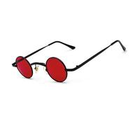 besbomig Retro Small Round Sunglasses Womens Mens, Mini Fashion Vintage Hippy Circle Sunglasses Steampunk Glasses Rave Hippie Eyewear UV400 Protection