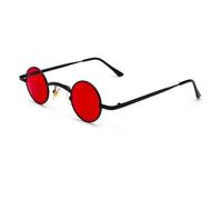 besbomig Retro Small Round Sunglasses Womens Mens, Mini Fashion Vintage Hippy Circle Sunglasses Steampunk Glasses Rave Hippie Eyewear UV400 Protection