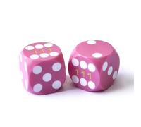 Bescon Colorful Solid Professional Precision Dice Round Corner 9/16" (14.3mm), Solid Colors Precision Backgammon Dice 14.3MM(Solid Pink)