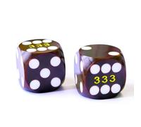 Bescon Colorful Solid Professional Precision Dice Round Corner 9/16" (14.3mm), Solid Colors Precision Backgammon Dice 14.3MM(Solid Coffee)