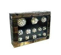 Bescon Complete Polyhedral Dice Set 13pcs D3-D100, 100 Sides Dice Set Opaque White