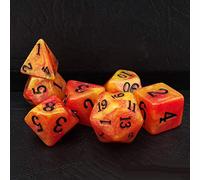 Bescon Magical Stone Dice Set Series, 7pcs Polyhedral RPG Dice Set Aura Stone, Polybag Packing