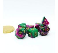 Bescon Mini Two Tone Polyhedral RPG Dice Set Wizard Jungle, 10MM Small Dice Set D4-D20