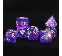 Bescon New Moonstone Dice Orchid, Polyhedral Dice Set of 7