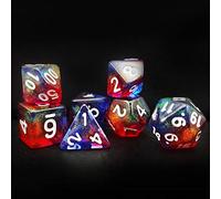 Bescon New Moonstone Dice Valor Stone, Polyhedral Dice Set of 7