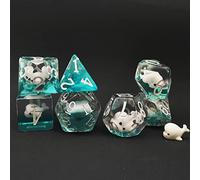Bescon Oversized DND Animal Dice Set of Dolphin, Giant 7pcs Dolphin Polyhedral D&D Dice Set, Big Sized Dungeons and Dragons Dice