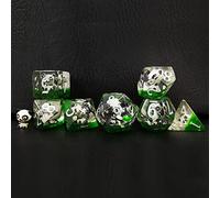Bescon Oversized DND Animal Dice Set of Panda, Giant 7pcs Panda Polyhedral D&D Dice Set, Big Sized Dungeons and Dragons Dice