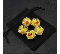 Bescon Yellow Duck 20 sides Dice set of 5, Duck D20 5pcs Set