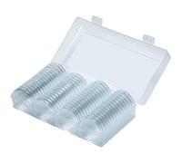 BesDirect 60 pcs Coin Holder Capsules,41mm Round Box Collectibles Storage Organizer,Clear Round Plastic Coin Container Case with Outer Storage Organizer Box for Coin Collection Supplies