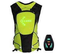 BesDirect LED Turn Signal Light Backpack,Bicycle Remote Control LED Light Warning Backpack,Outdoor Waterproof Sport Bag for Safety Night Cycling/Running/Walking,Cycling Backpack for Men and Women