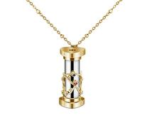 BesDirect Mini Kaleidoscope Necklace, Mini Colorful Kaleidoscope Pendant, Kaleidoscope Gold Brass Adult Pendant for Children Valentines Day Gift, Couple Pendant, Women Day Gift