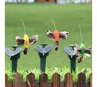 BesDirect Solar Powered Dancing Fluttering Butterflies, Flying Hummingbird Patio Lawn Ornament, Colorful Vibration Simulation Bird Home Garden Pots Decoration (Hummingbird)