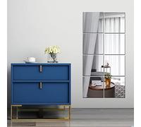 Beser Lee Full Length Wall Mirrors, Body 8pcs Acrylic Plexiglass Mirror Wall-Mounted Frameless Over the Door Large Long Home Workout Gym Dance for Walls Dorm Floor Tile Self Adhesive