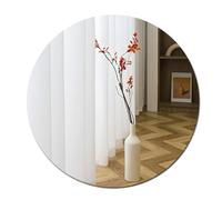Beser Lee Round Acrylic Mirror for Walls, Large Safe Shatterproof Bathroom Frameless Mirror Stickers Wall-Mounted Unbreakable Mirrors for Make Up Vanity Baby Room Decor Decoration