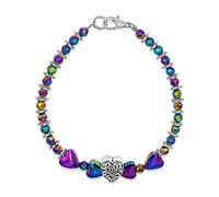 BESHEEK Rainbow Hematite Bracelets for Women Handmade Hypoallergenic Beach Gala wedding Style Fashion Jewelry, normal, Glass Crystal, no gemstone
