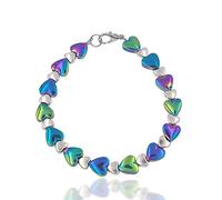 BESHEEK Rainbow Hematite Bracelets for Women Handmade Hypoallergenic Beach Gala wedding Style Fashion Jewelry, normal, Metal Stone Nickel, no gemstone