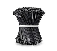 Beshine Black Cable Ties, 100mm x 2.5mm, Pack of 1000, 4" Tie Wraps - Self Locking Small Nylon Zip Ties for Home Office Garage and Workshop