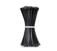 Beshine Black Cable Ties, 200mm x 3.6mm, Pack of 500, 8" Tie Wraps - Self Locking, Strong Nylon Zip Ties for Home Office Garage and Workshop