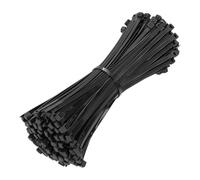 Beshine Black Cable Ties, 200mm x 4.8mm, Pack of 200, 8" Tie Wraps - Self Locking Small Nylon Zip Ties for Home Office Garage and Workshop