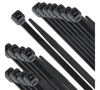 Beshine Black Cable Ties, 300mm x 4.8mm, Pack of 250, 12" Tie Wraps - Self Locking, Heavy Duty Nylon Zip Ties for Home Office Garage and Workshop