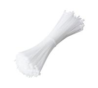 Beshine White Cable Ties, 200mm x 3.6mm, Pack of 200, 8" Tie Wraps - Self Locking, Strong Nylon Zip Ties for Home Office Garage and Workshop
