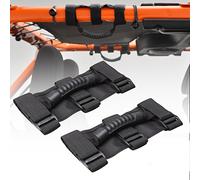 Beside_Auto Heavy Duty Roll Bar Grab Handles Grip Handle For Wrangler YJ TJ JK JK JL JLU Sports Sahara Freedom Rubicon X & Unlimited 1995-2018 (Black, 2pcs)