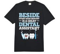 Beside Every Good Dentist is A Great Dental Assistant Teeth Comfort Colors Adult Heavyweight T-Shirt