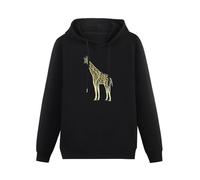 Besiege Giraffe Hoodies Pullover Hoody Black Sweatershirt M
