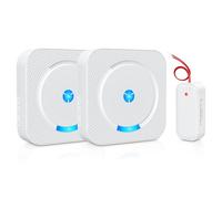 Besimlive Wireless Doorbell Extender for Existing Wired Doorbell, Convert into Wireless Door Bell Chime- 656 FT Range, 58 Chimes and 5 Volume for Home Classroom Upstairs (1 Extender 2 Receiver）