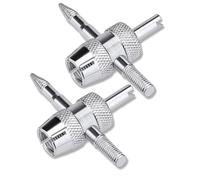 BESITA Tire Valve Tools 4 in 1 Valve Core Tool Multifunctional Valve Wrench for Automobile Tire Stem Core Remover Installer Repairer(2 pcs)