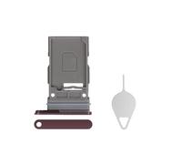 BESJMYT Sim Card Tray Replacement for Samsung Galaxy S22 Ultra (Single SIM Version) - Burgundy Card Tray Slot Holder Bracket Adapter with Needle Ejector for S22 Ultra 5G SM-S908U S908U1 SM-S908B