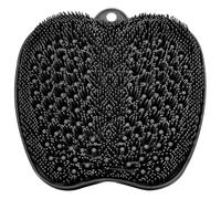 BESKAR Larger Shower Foot Scrubber Mat with Non-Slip Suction Cups- Cleans, Smooths, Exfoliates & Massages your Feet Without Bending, Improve Foot Circulation & Soothes Tired Feet- Black